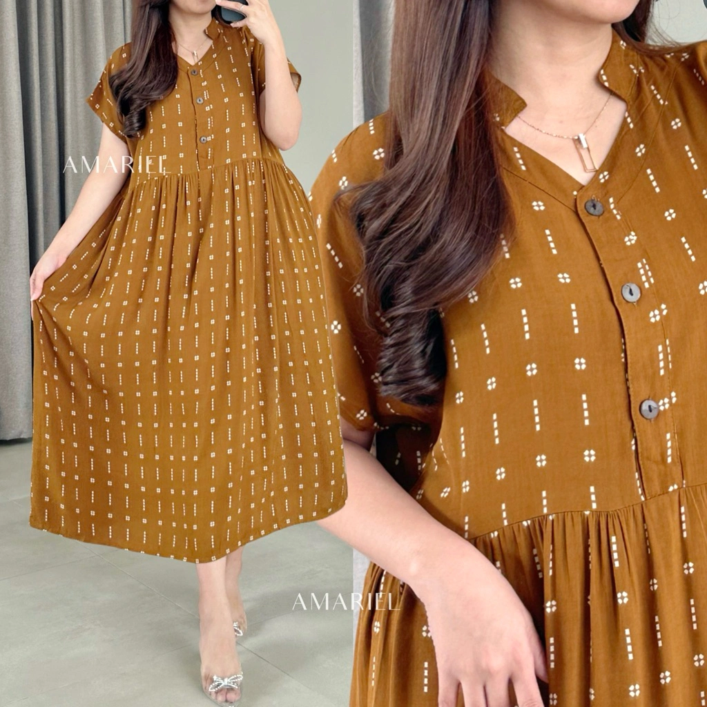 Amariel Chic Dress Daster Nyaman Bumil Busui Friendly