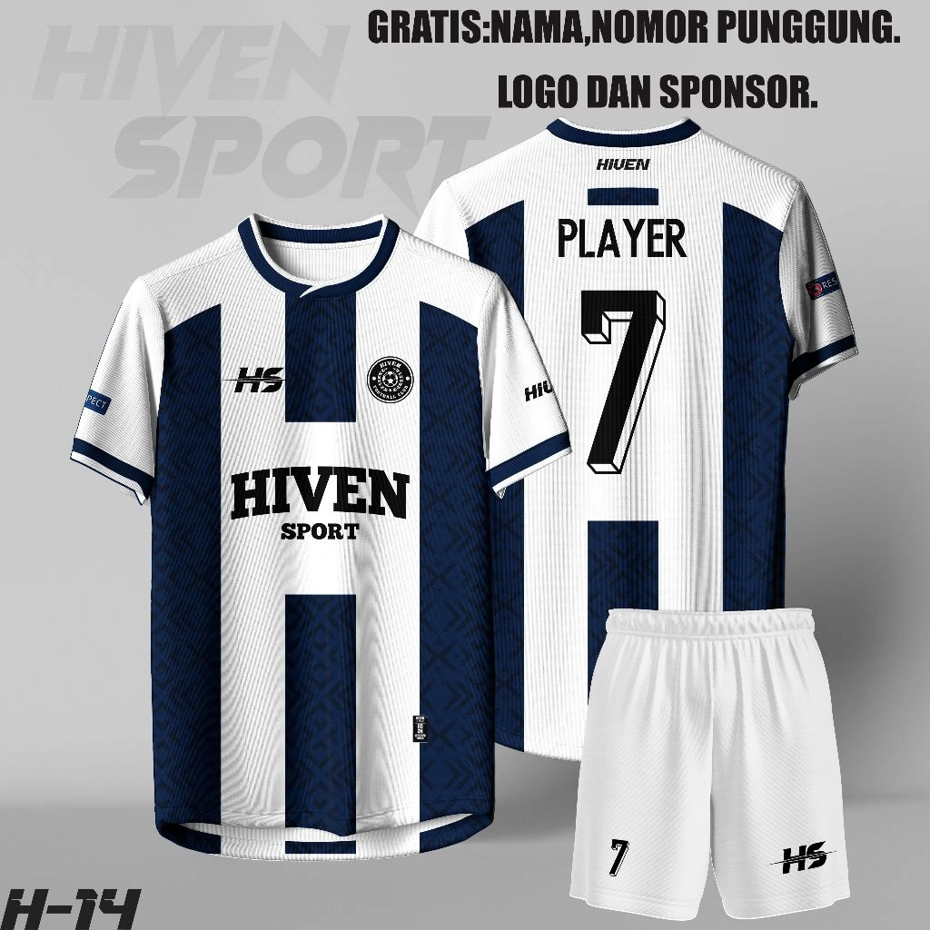 JERSEY FUTSAL PRINTING JERSEY BOLA CUSTOM NAMA,NOMOR PUNGGUNG,DAN LOGO (BISA SATUAN)