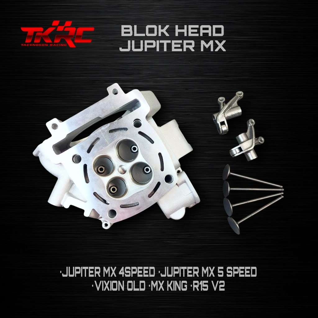 BLOK HEAD TKRC YAMAHA JUPITER MX LAMA NEW KING VXION NON PORTING CNC KLEP 19 22 20 23 22 25 24 27 25