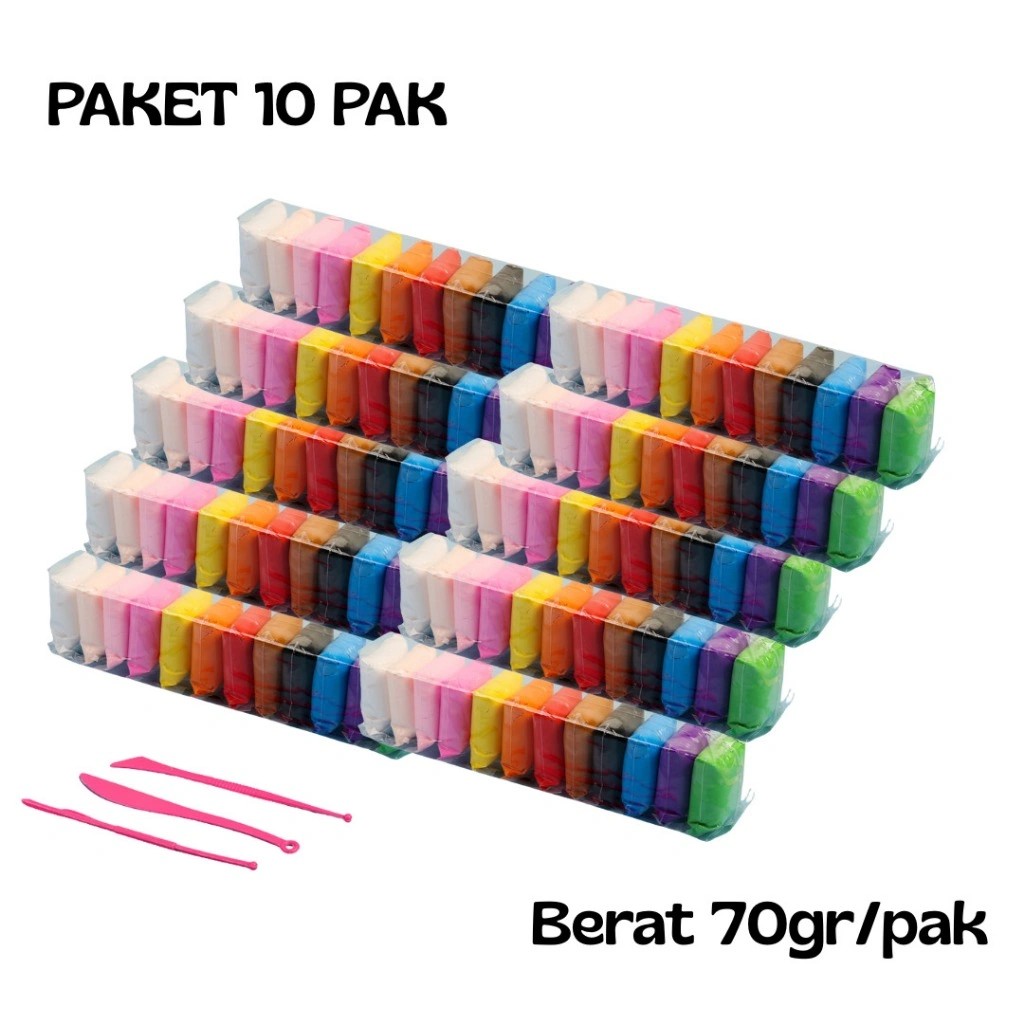 10 Pak Clay Polymer Mainan Anak