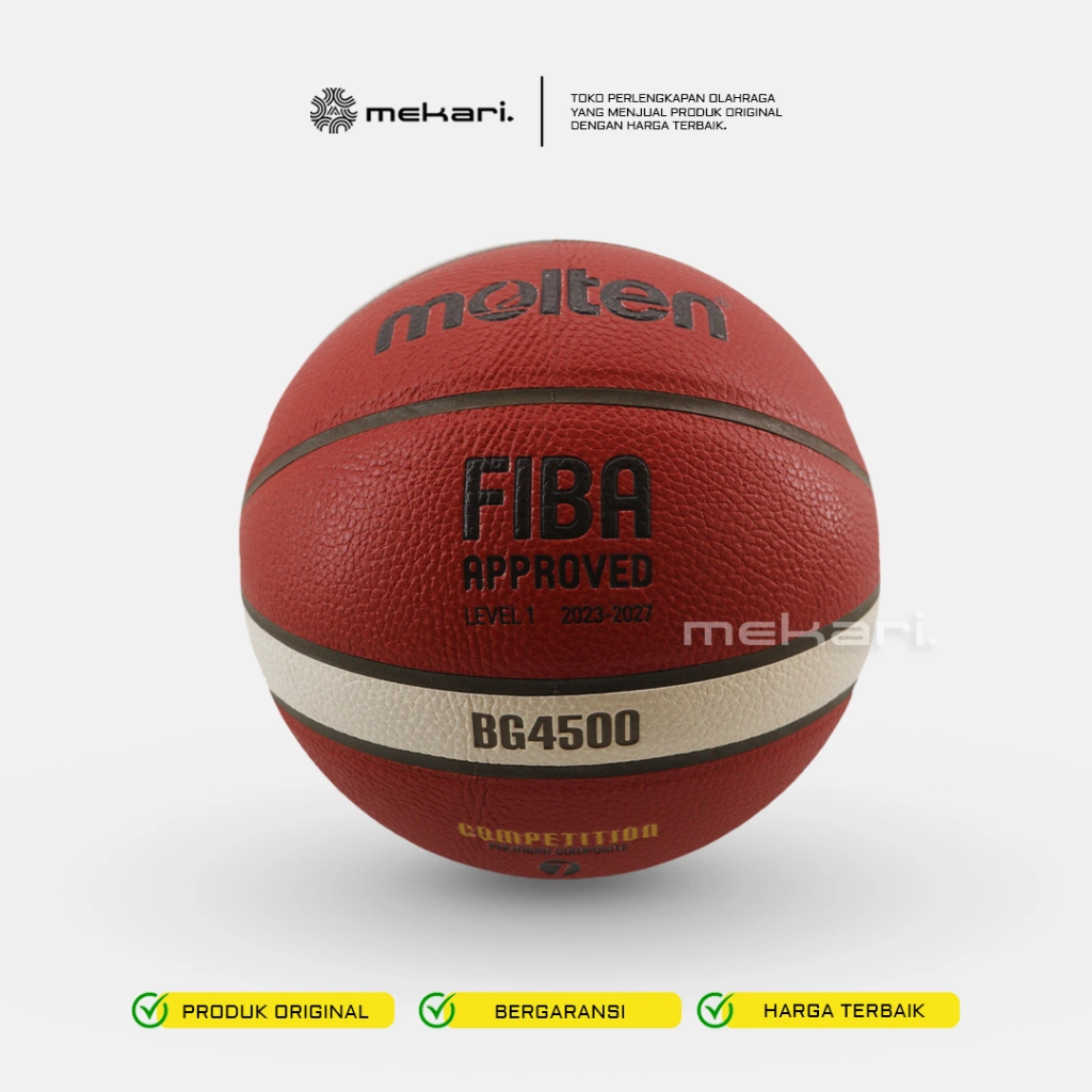 Bola Basket Molten B7G4500 Size 7 ( Indoor ) FIBA APPROVED ( 2023-2027 ) Game Ball