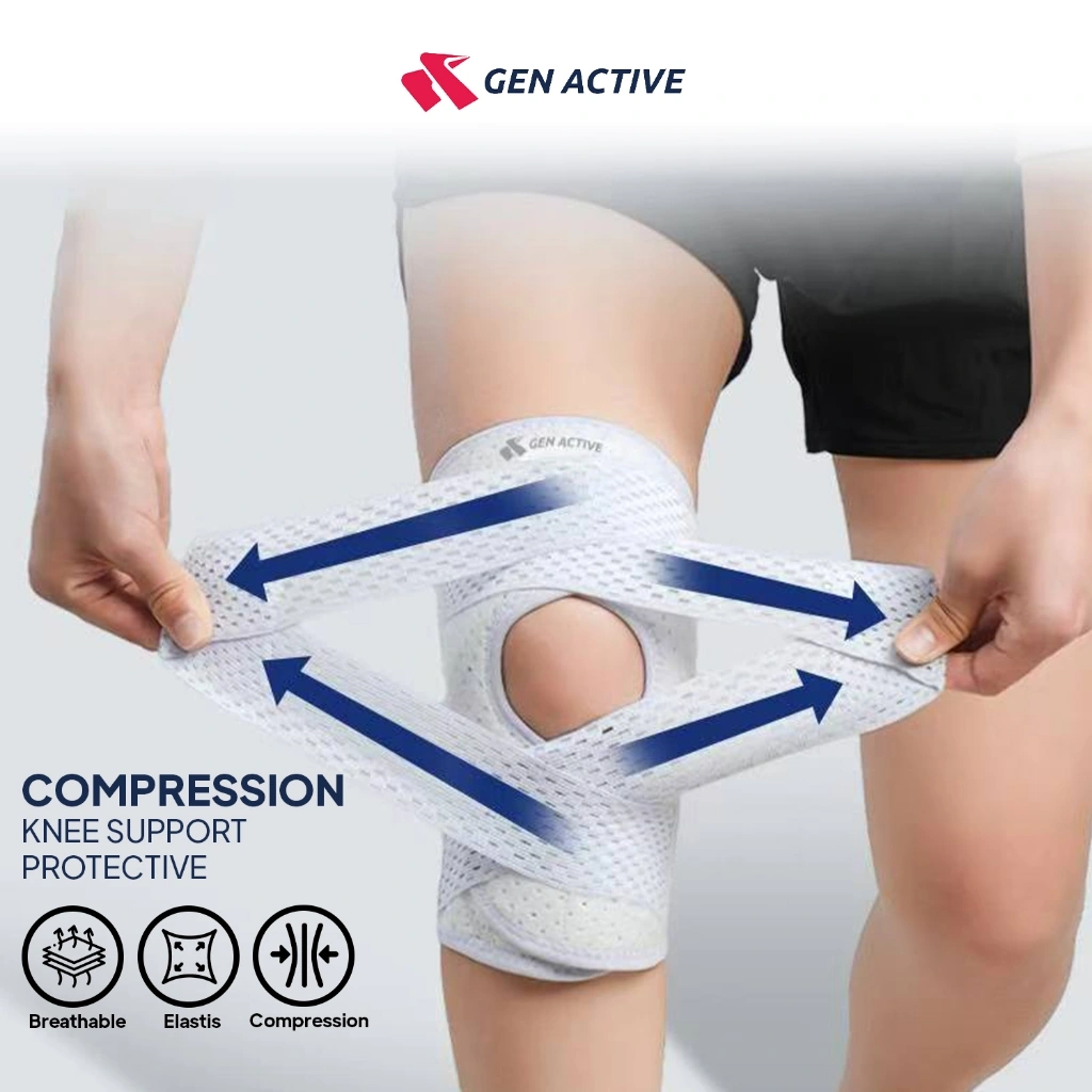 Gen Active Pelindung Lutut Olahraga Pelindung Dengkul Knee Support Protector Compression Gym Fitness