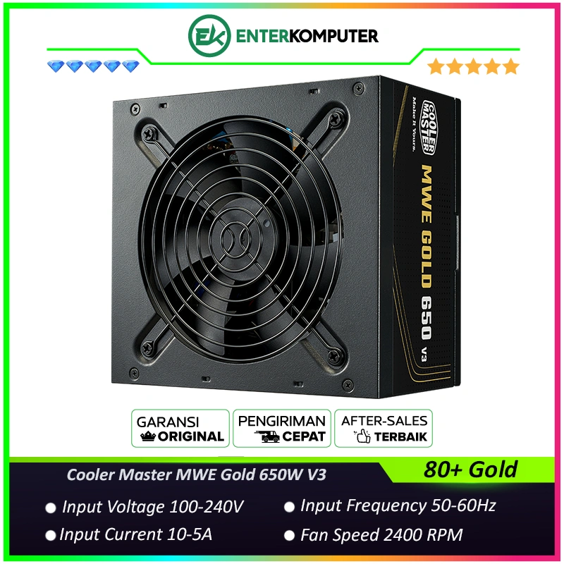 Cooler Master MWE Gold 650W V3 80+ Gold / PSU 650 Watt