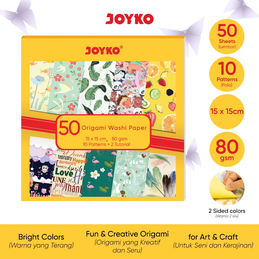 JOYKO Origami Paper Kertas Lipat Seni OGP-303 Mix Pattern 15 x 15 cm