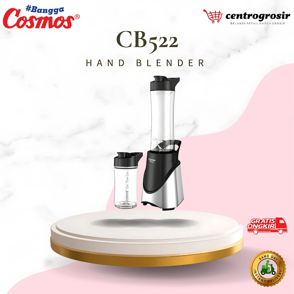 Cosmos CB522 Hand Blender On The Go 300 Watt BPA-Free CB-522 Blender Plastik 0.4 Liter