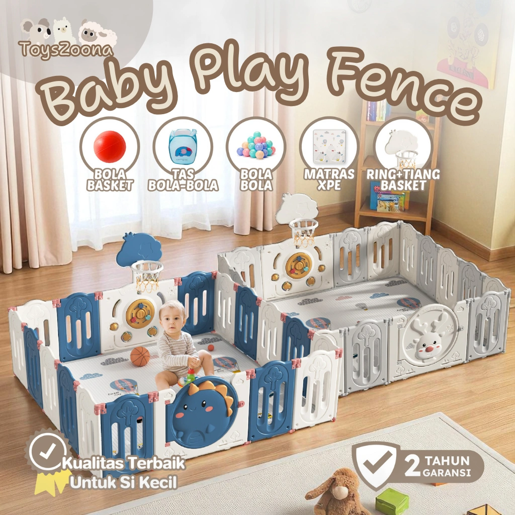 ToysZoona Baby Play Fence Pagar Bayi Baby Fence Pagar Anak Mandi Bola Kado Ultah Anak Pagar Pengaman