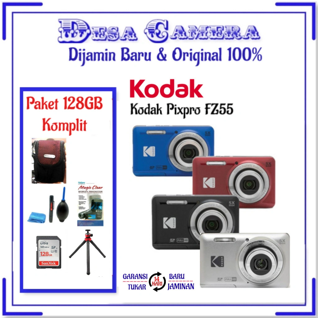 KODAK PIXPRO FZ55 Digital Camera Garansi Resmi- Kodak Pixpro fz55 Poket Camera