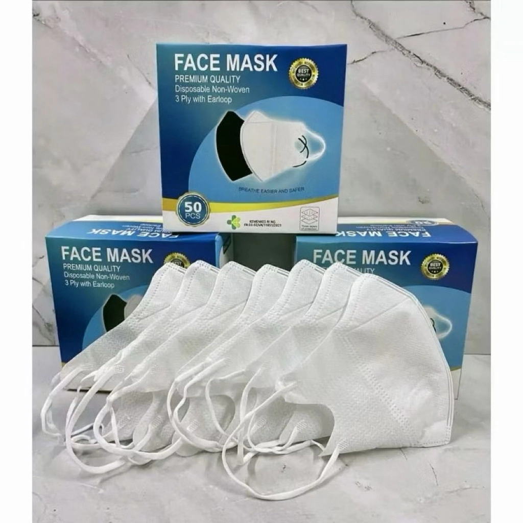 Masker Duckbill 3Ply Facemask Isi 50 Pcs Mix Warna Hitam Putih Termurah