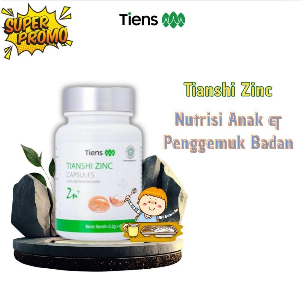 Tiens - Tiens Zinc Anak Suplemen Tambah Tinggi badan & Nafsu Makan Penggemuk Berat Badan Anak