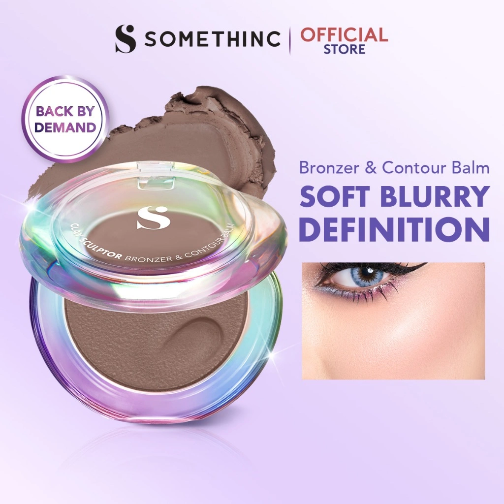 SOMETHINC Clay Sculptor Bronzer & Contour Balm - High Pigmented, Mudah Digunakan, Bronzer Pemula