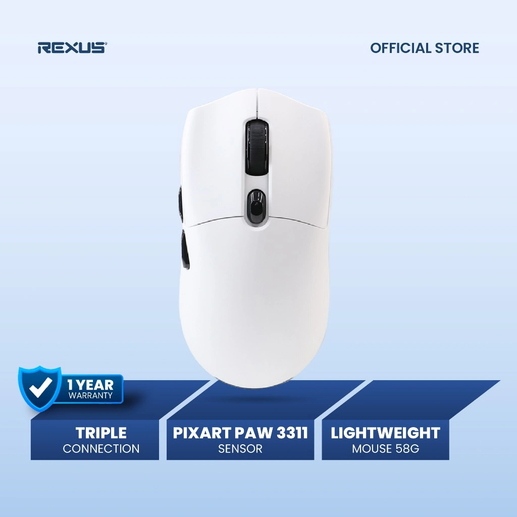 Rexus ARKA IV / RX-115 Mouse Gaming Wireless Triple Connection PAW3311