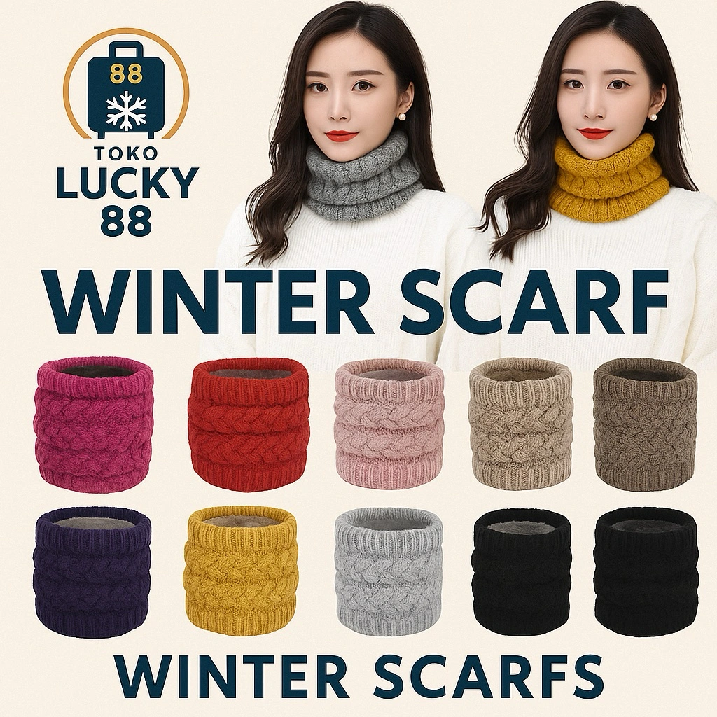 MOLLAD XQ8088 Scarf Kids Fur Syal Anak Rajut Wool Bulu Winter Musim Dingin