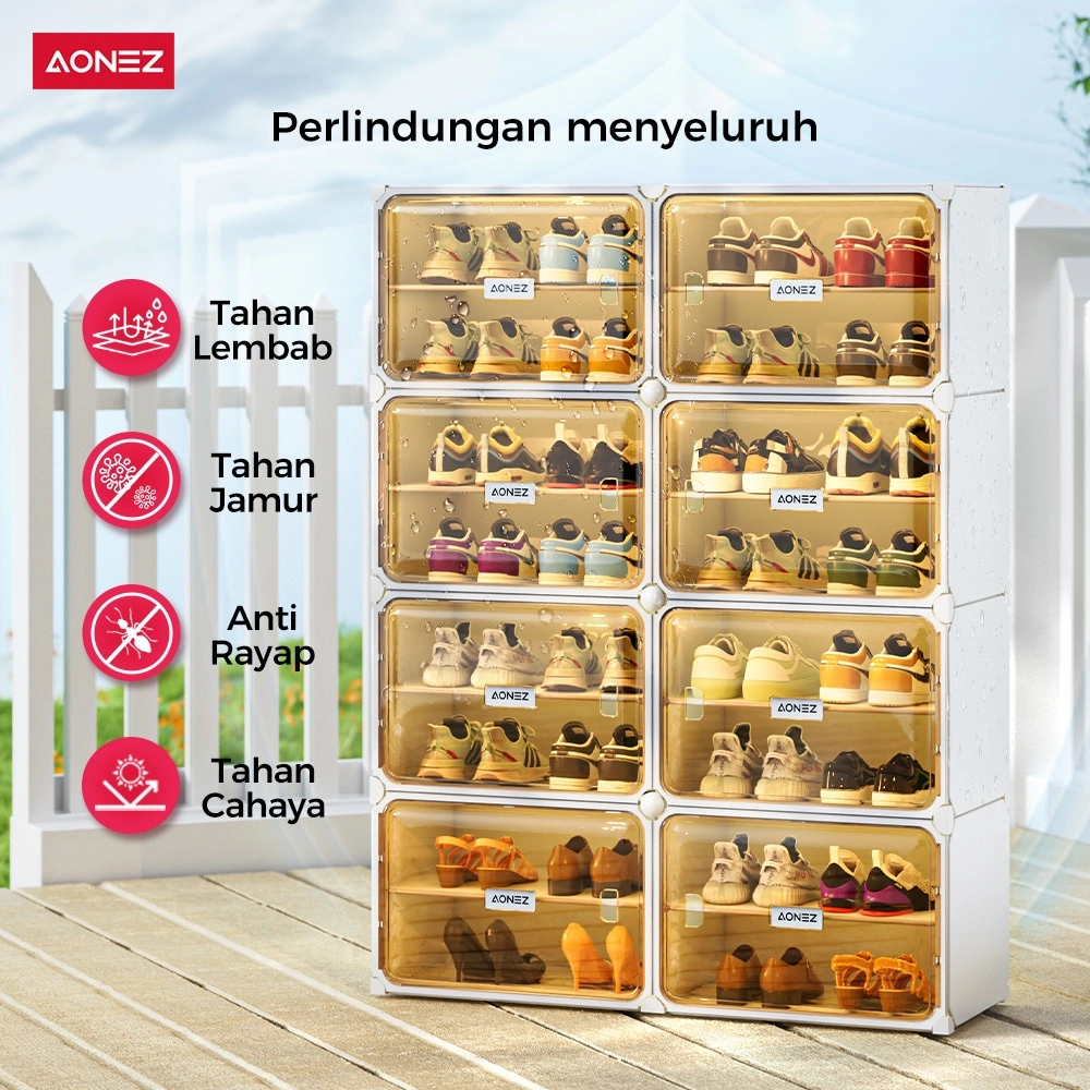 [COD]AONEZ Rak Sepatu Anti Debu Rak Sepatu Tertutup 6 Layer Tebal Shoe Rack Portable Serbaguna Kotak Sepatu Portable Lemari Sepatu Tertutup Tempat Rak Tertutup