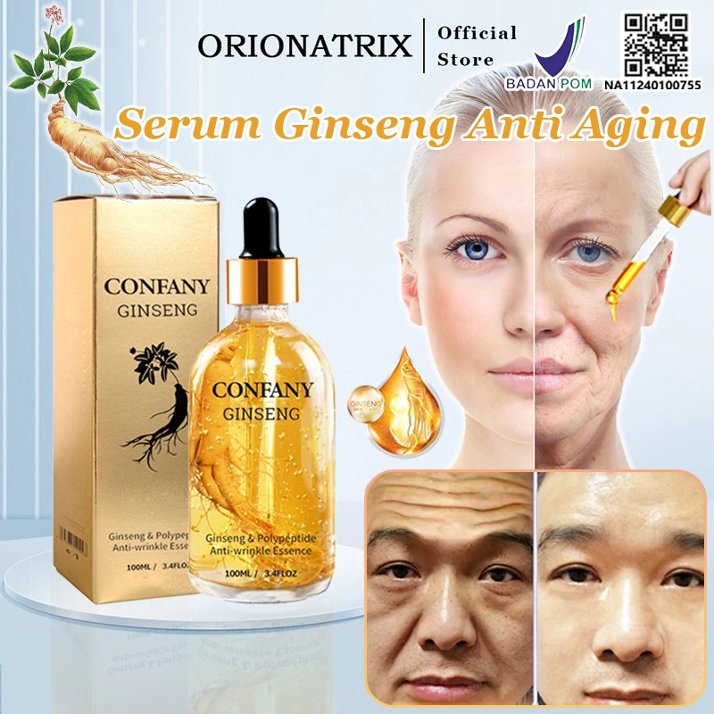 Orionatrix Serum Ginseng Anti Kerut Ginseng Serum Anti Aging Dan Mencerahkan Kulit Esensi Serum Ginseng Glowing Ginseng Anti Wrinkle Serum Wajah Glowing Dan Putih Penghilang Kerutan Wajah
