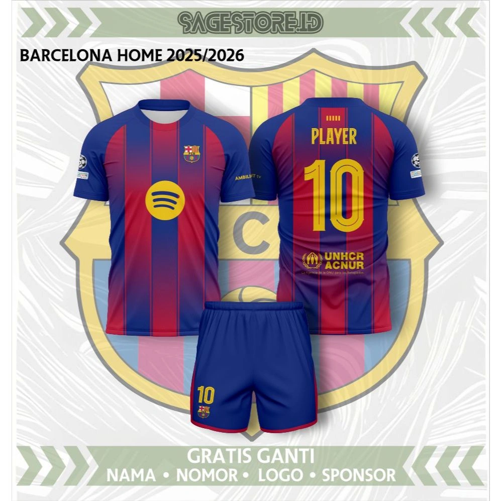 Jersey Bola BARCA 2025/2026 Custom Nama Nopung FullPrint SSBW26
