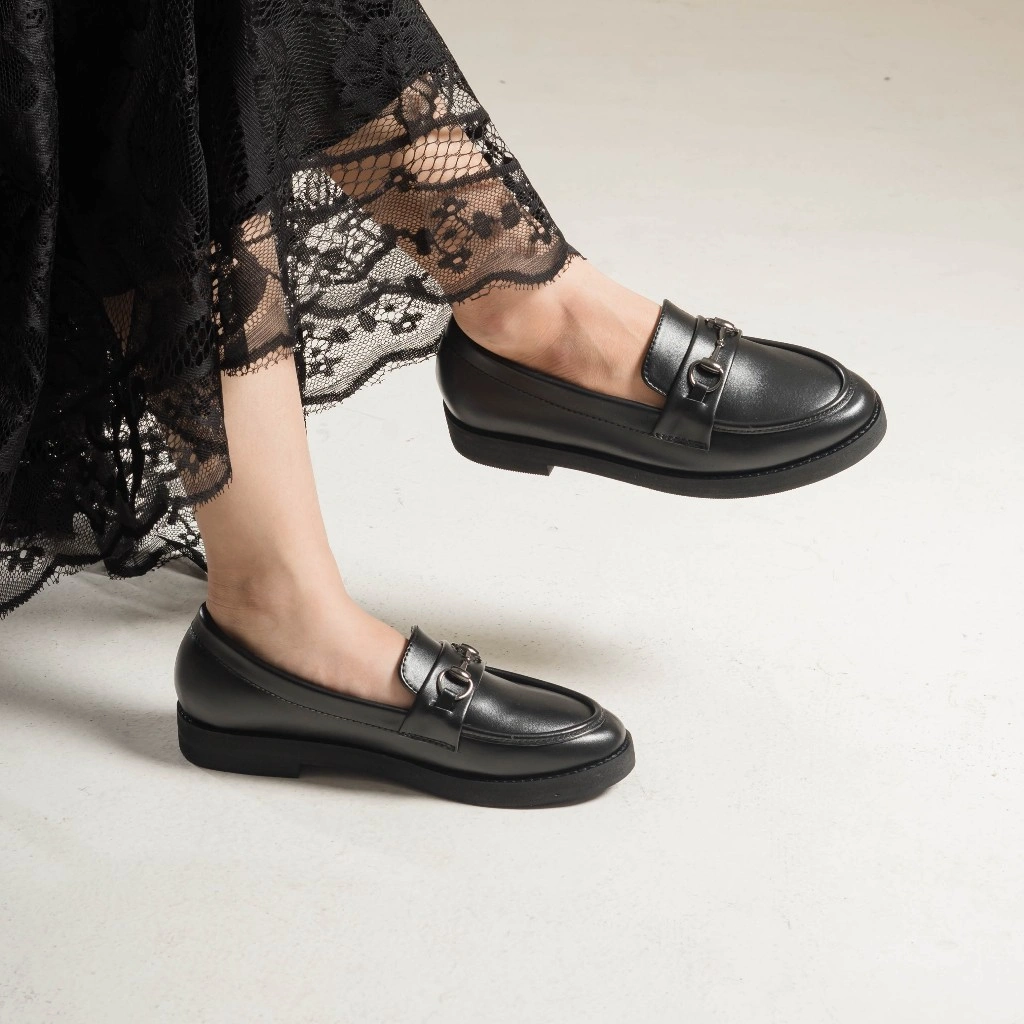 Dianable - Valleta Loafers Sepatu Wanita (Black - Almond)
