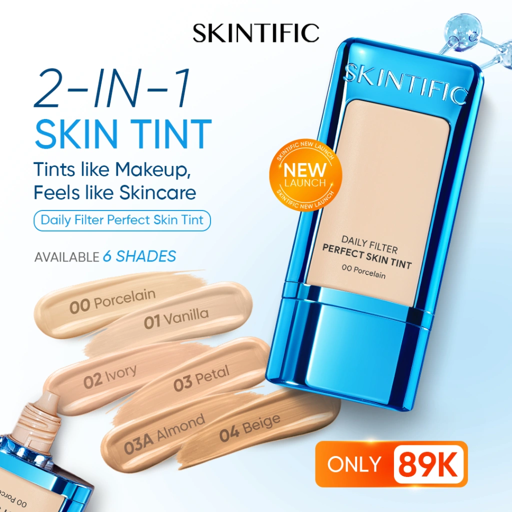 [Resmi]SKINTIFIC- Perfect Coverage Blurring Skin Tint | make up foundation skin tinted bb cream corrector Blur Perfect  Breathable Flawless Coverage Healthy Finish Long-lasting oil-control