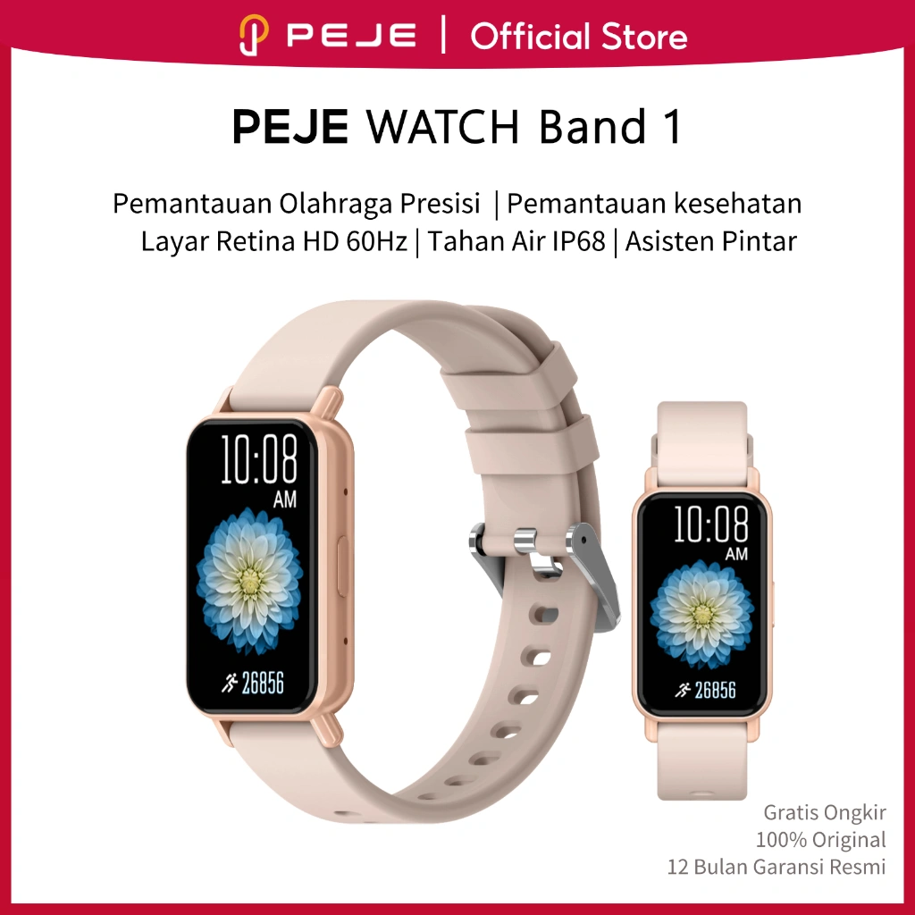 PEJE Band1 Smartband Bluetooth Call Health Management Waterproof 100+ Sport Modes Refresh rate 60 Hz