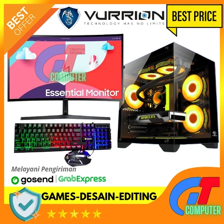PC Lengkap Gaming Ryzen 5 5500 ( RTX 3050 8GB ) Siap Gaming Editing & Live Stream
