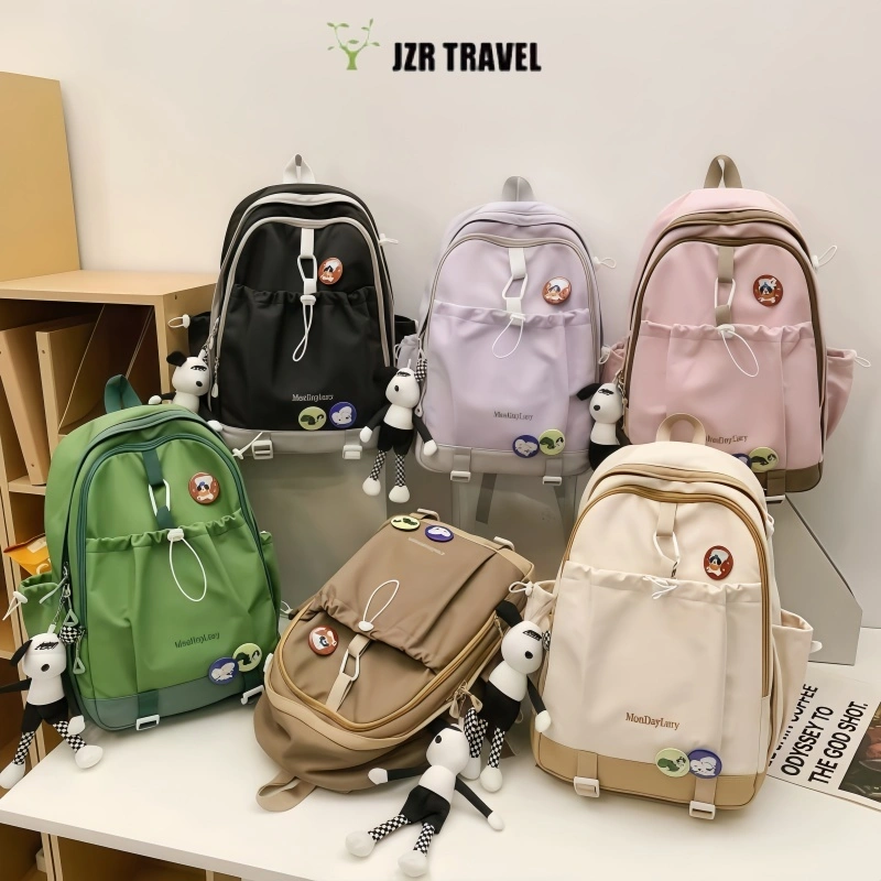 Jzr Tas Sekolah Korean Style Tas Ransel Kuliah Wanita Waterproof Tas Ransel Laptop 15.6 inch Backpack C022