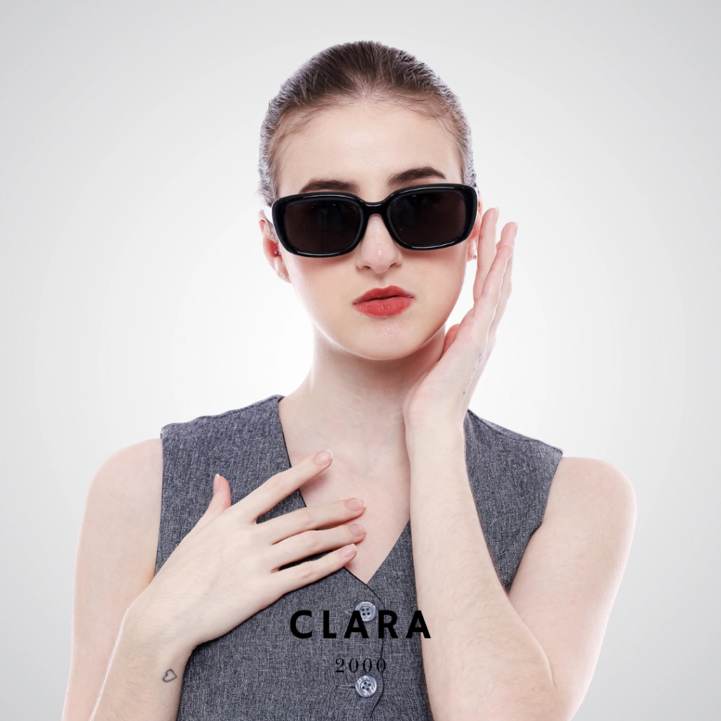 Ladreos - Clara Vintage Retro Sunglasses Kacamata Hitam Wanita Anti UV 400 Premium