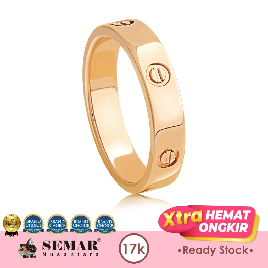 Cincin Emas Unisex Pria Wanita Classic Charlotte Gold 17K Semar Nusantara