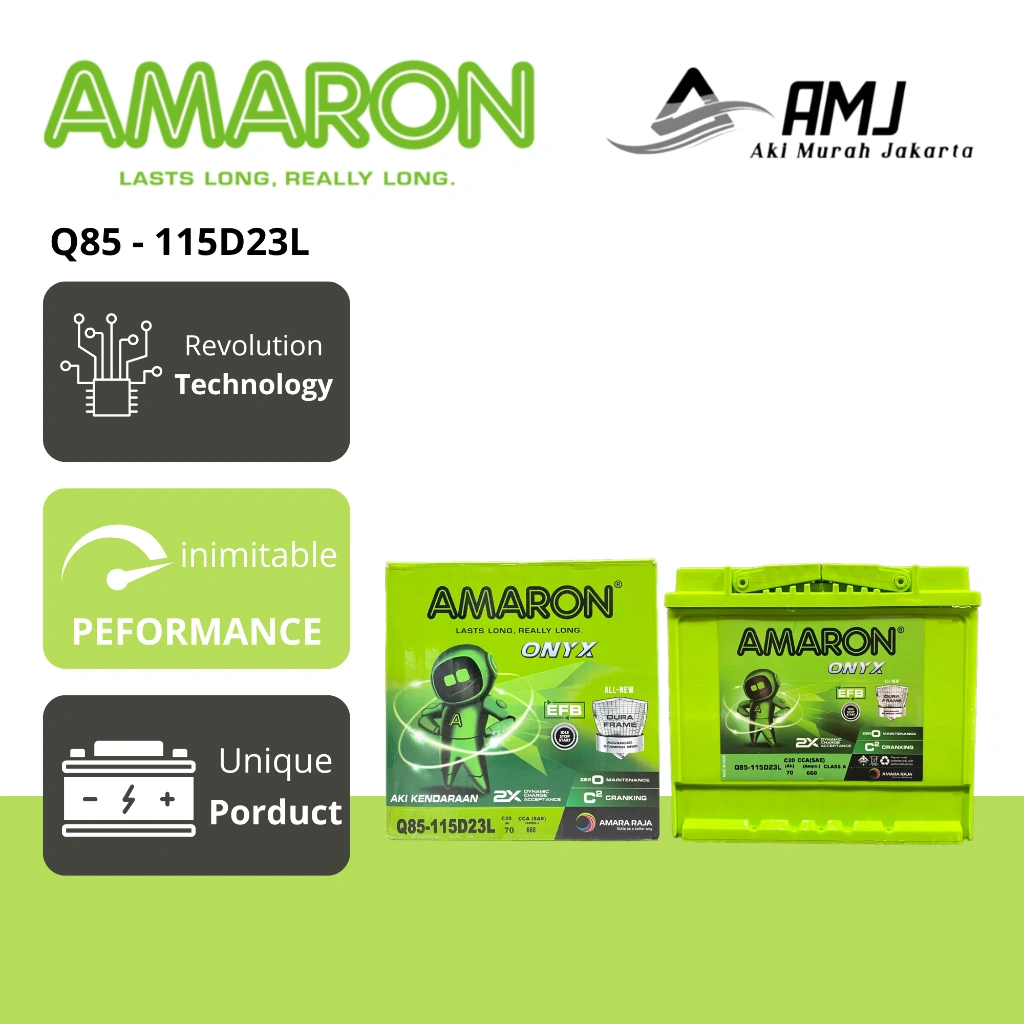 Amaron Hi Life Onyx Aki Mobil Mazda 2 Skyactive 115D23L / Q85 - 70Ah Aki Kering