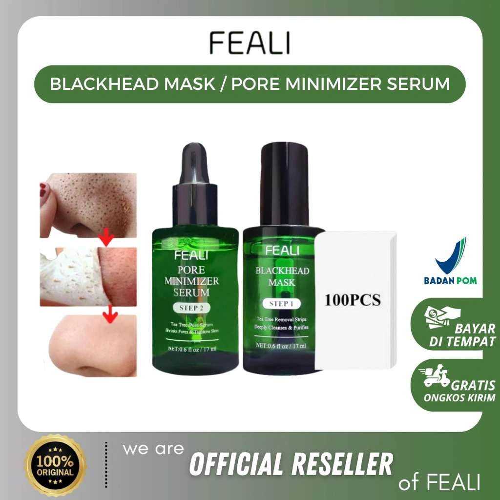 [MIRACLE STORE] FEALI BLACKHEAD REMOVAL MASK STEP 1 & STEP 2 PORE MINIMIZER MENGECILKAN PORI PORI