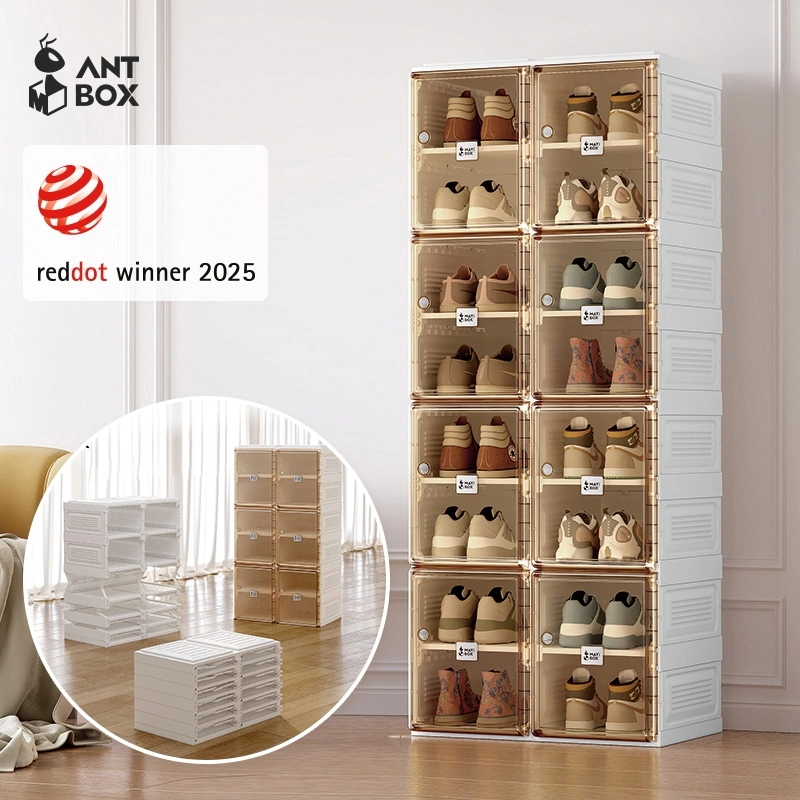 ANTBOX Rak Sepatu Tertutup Ready Stock 8- 40 Box Sepatu Lemari Sepatu Minimalis Pintu Transparan