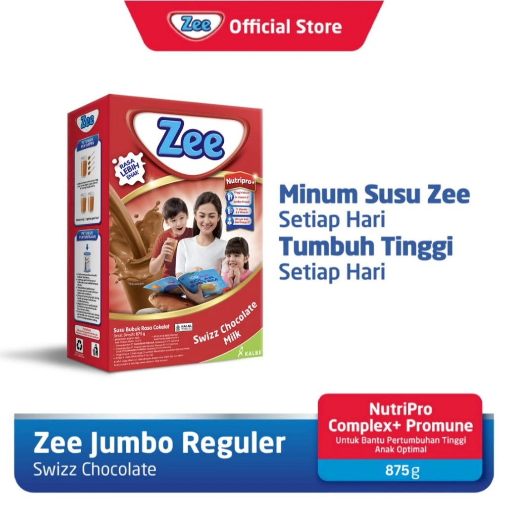 Zee Reguler Jumbo Swizz Chocolate Milk 875gr