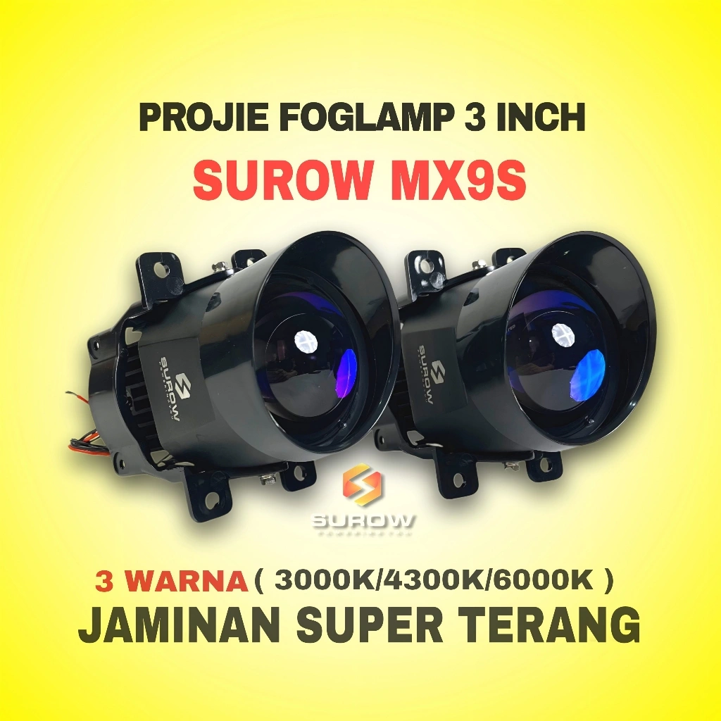 PROJIE FOGLAMP 3 INCH SUROW MX9S 3 WARNA SUPER TERANG