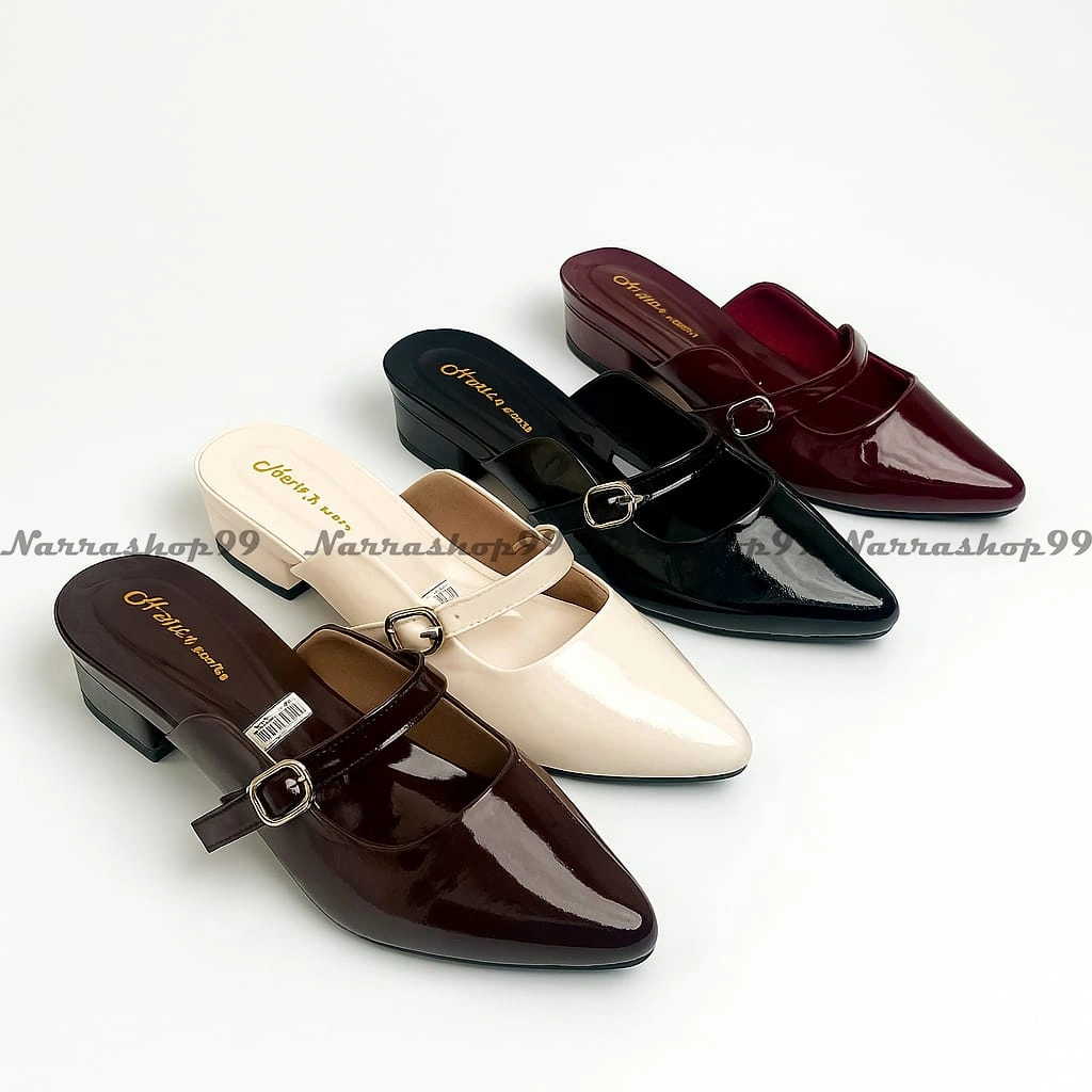 Series Mules Wanita Maryjane Slip On Sandals Teplek Daily Comfy Casual