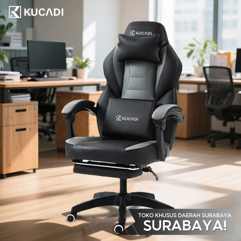 KUCADI [Pengiriman dari Surabaya]  Ergonomi Kursi Gaming / Kursi Kantor / Kursi Kerja / Kursi Belajar / Kursi Santai / Kursi Putar / Gaming Chair/ Kursi Hidrolik [ Garansi Lima Tahun ]