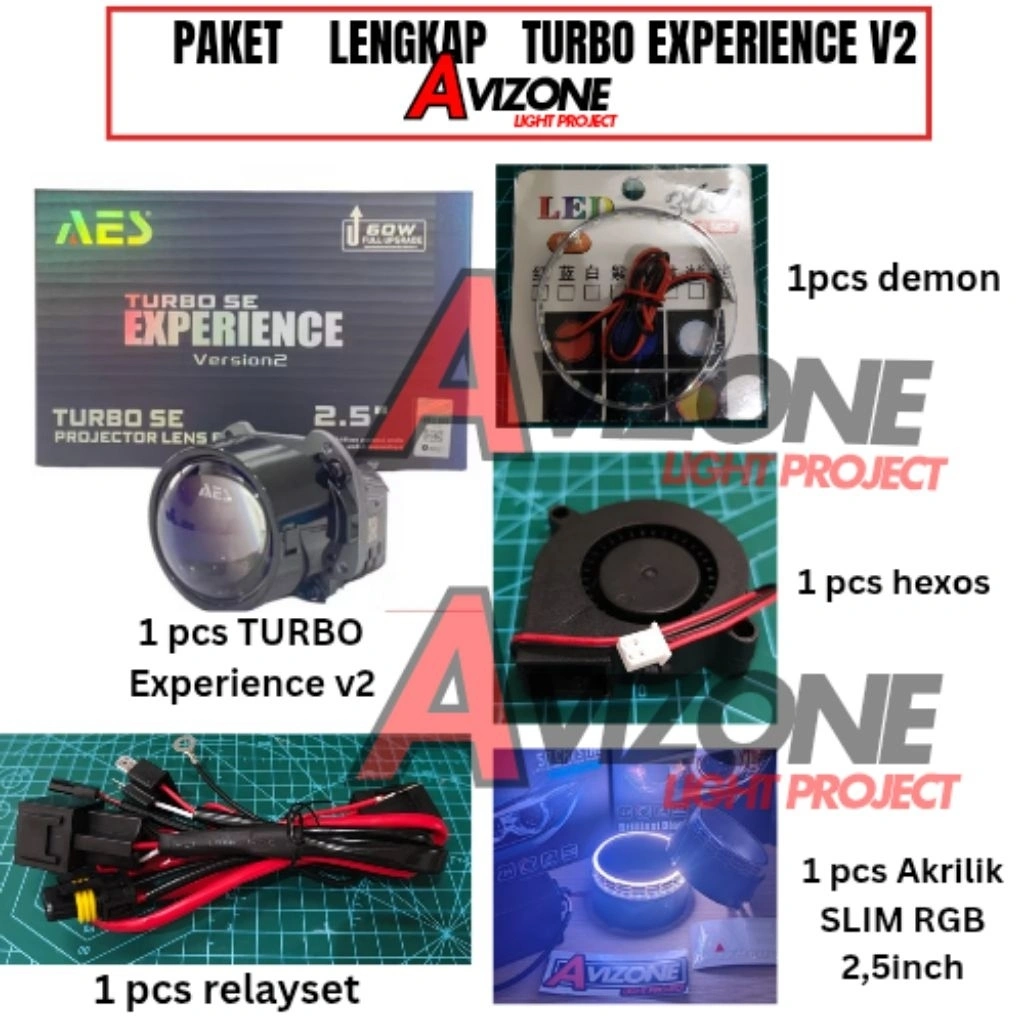 Biled Turbo SE Experience v2 VERSION 2 ukuran 2.5 Inch 60watt Original