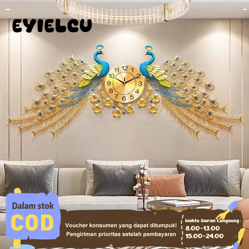 Eyre Merak Jam Dinding Besar Ruang Tamu Kepribadian Cina Kreatif Jam Rumah Mode Bisu Dekorasi Jam Kuarsa Atmosfer