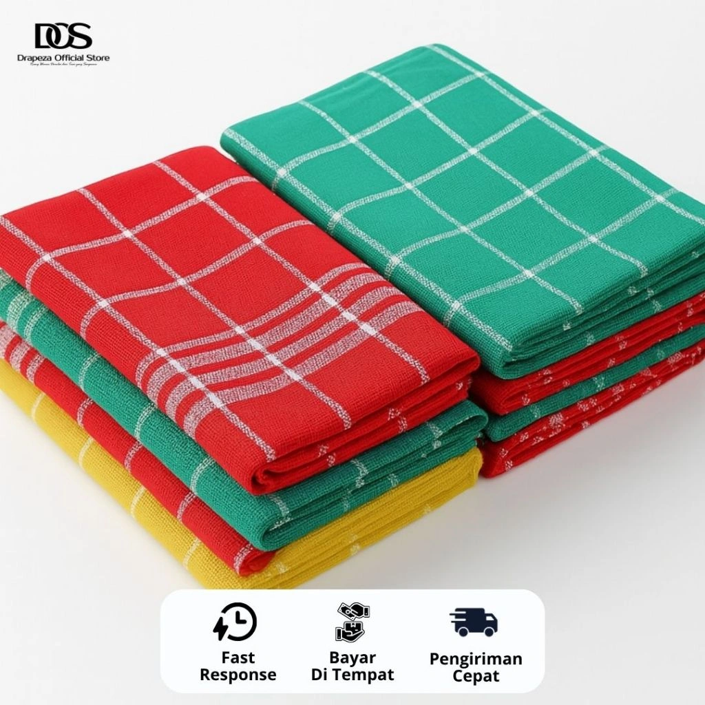 DRAPEZA - SERBET DAPUR LAP TANGAN JUMBLO WARNA ISI 1 LUSIN