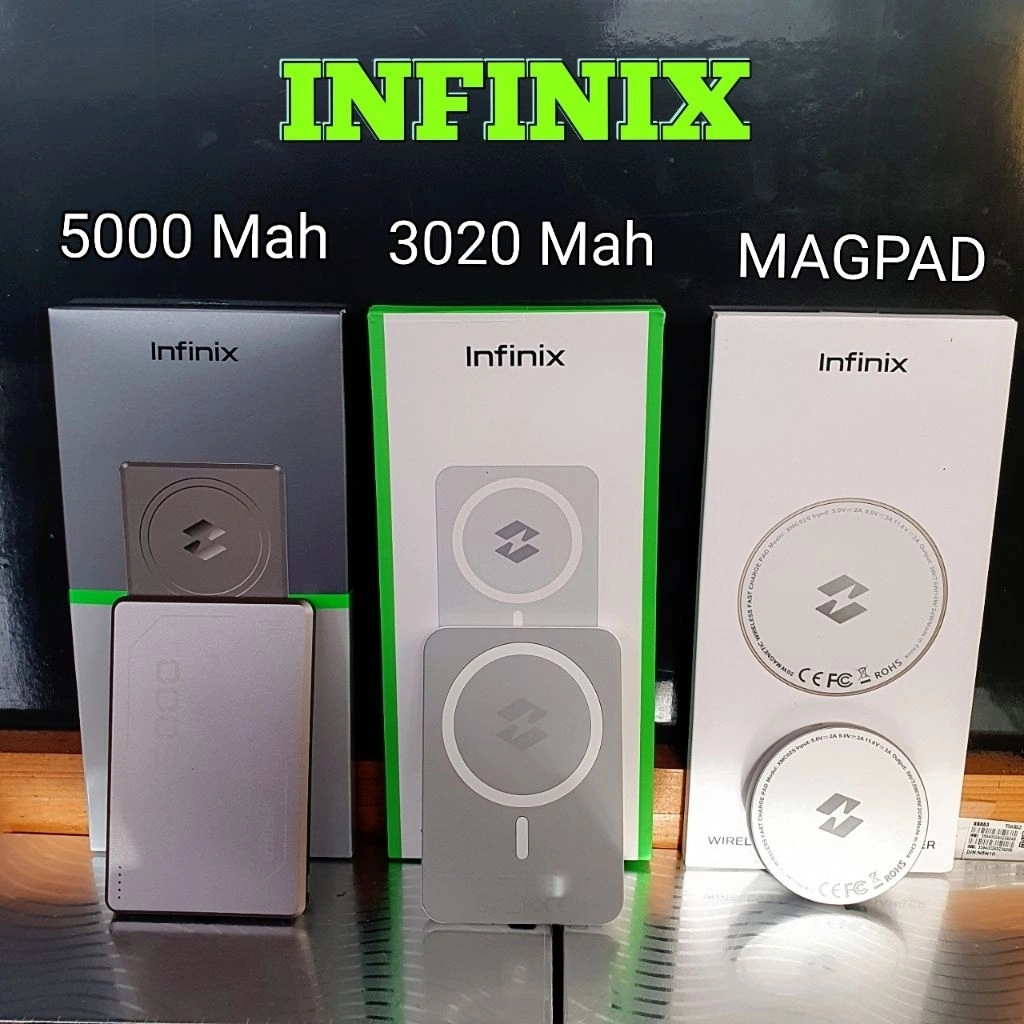 Charger Wireless MAGPOWER Infinix 5000Mah || MAGPAD || POWERBANK || Magsafe Copotan HP Infinix Note 50 pro, Note 40, Note 40 pro, Note 30 pro Copotan Hp Original 100% Battery pack Fast Charging