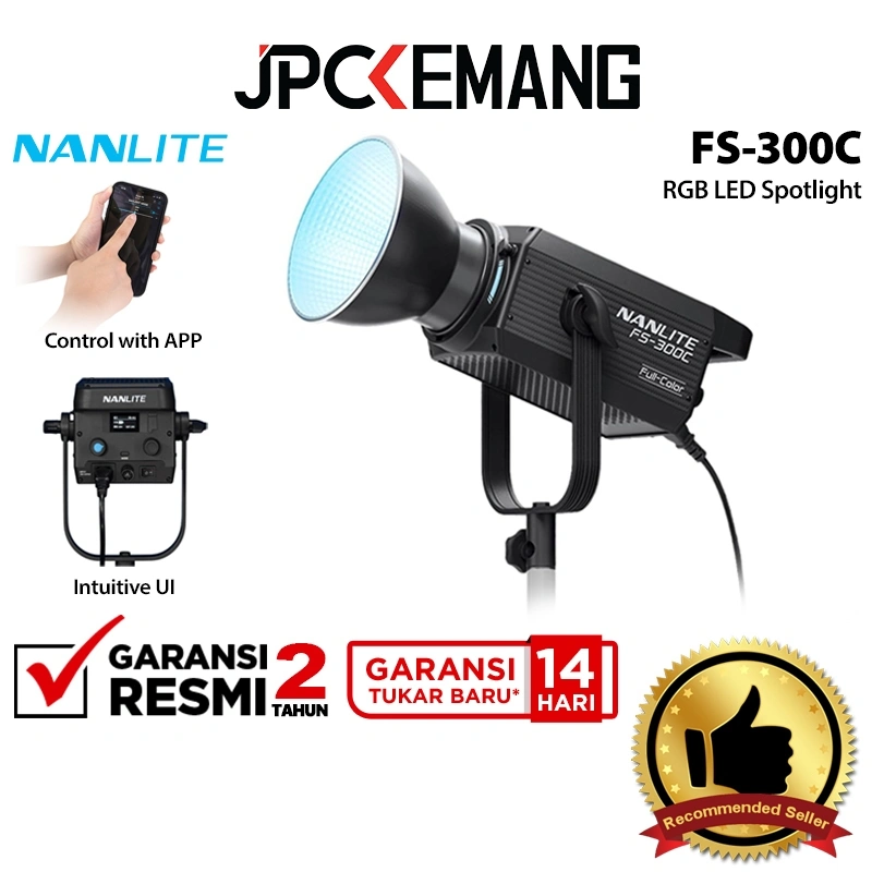 Nanlite FS-300C RGB LED Spotlight Nanlite FS300C FS 300 C Flash Studio Lighting Video Light Garansi Resmi