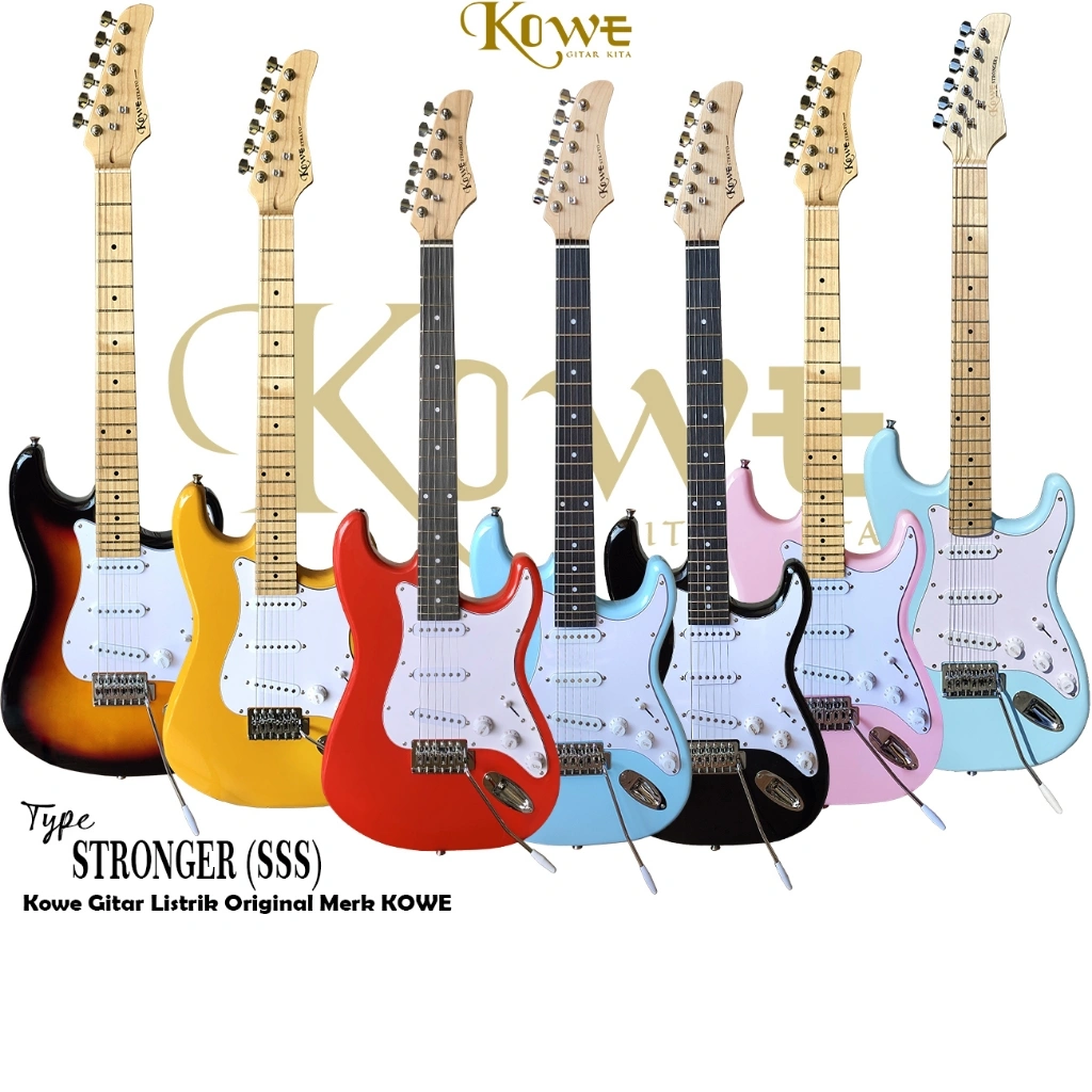 Gitar Elektrik Original KOWE Stronger Free Packing kayu