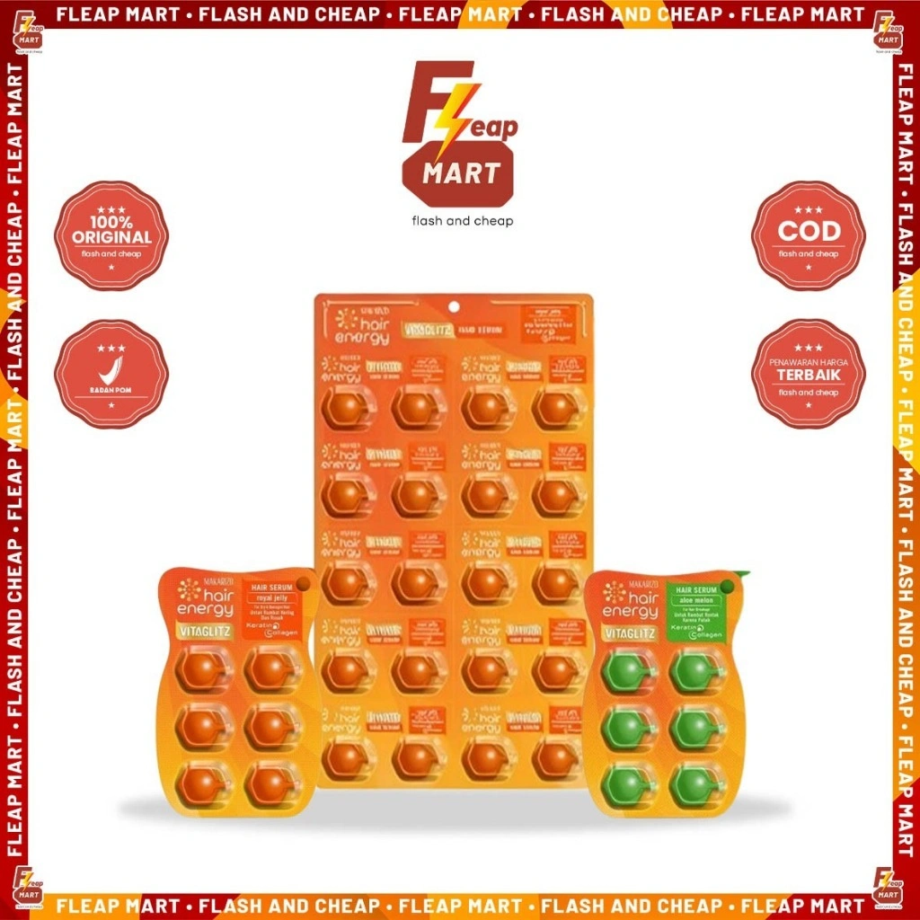 MAKARIZO Hair Energy VITAGLITZ Hair Keratin Serum 6x1 mL & 20x1 mL