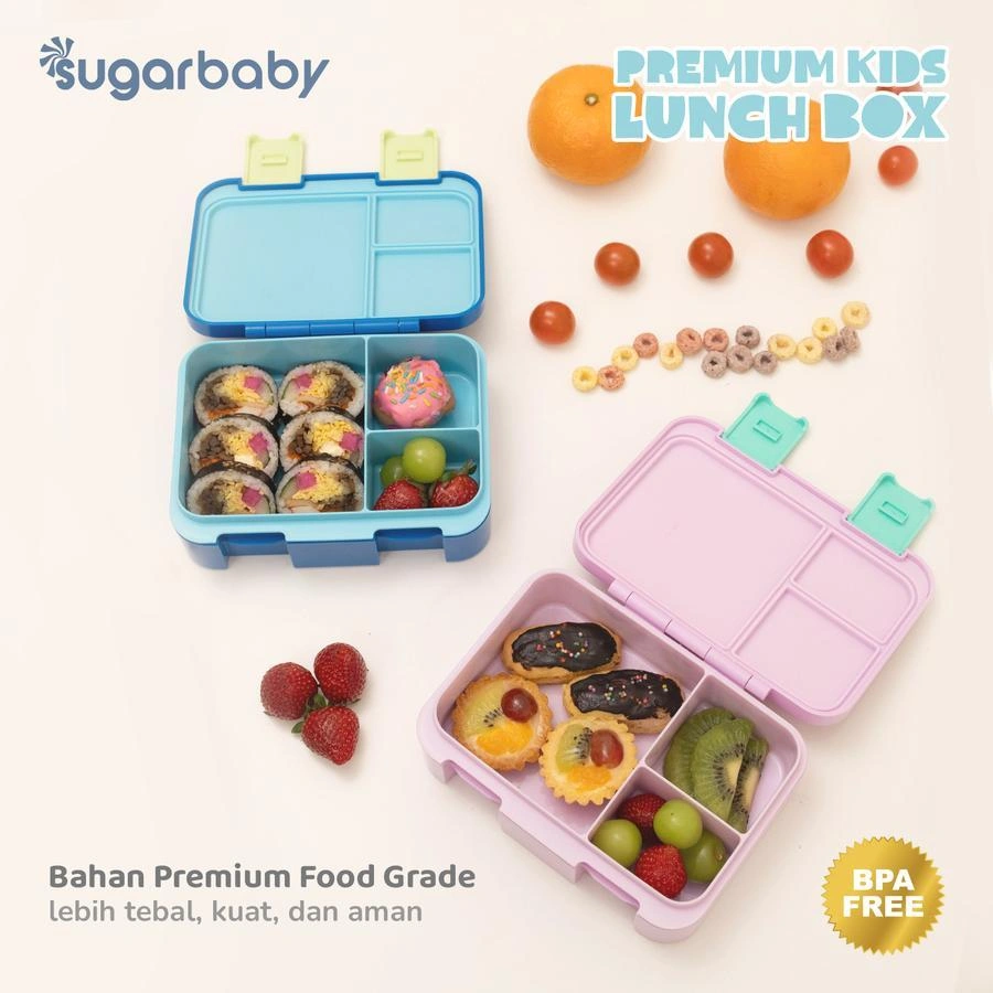 Sugarbaby Premium KIDS LUNCH BOX / Kotak Bekal / Kotak Makan Anak BPA Free / Lunch Box Anak