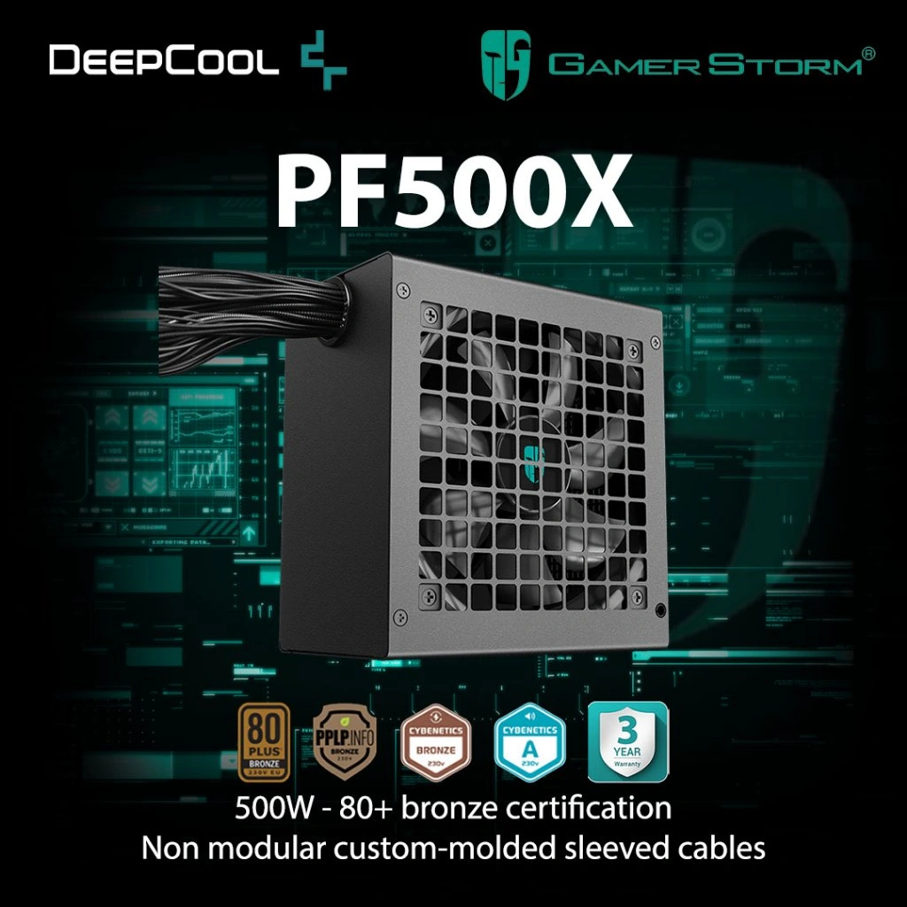 Deepcool Gamerstorm PSU PF500X 500W 80+ Bronze Flat Cable