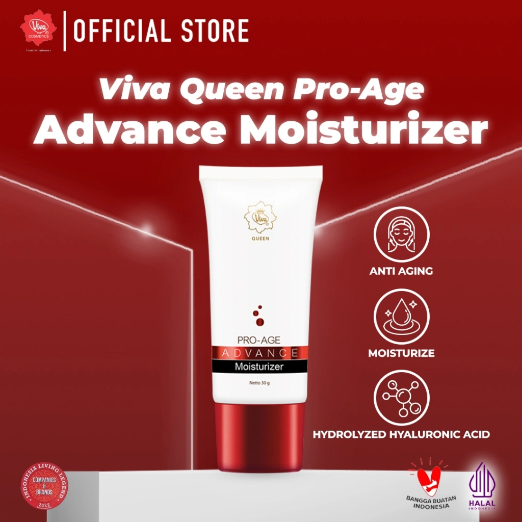 Viva Queen Pro-Age Advance Moisturizer Anti Aging with TRIPLE ESSENTIAL CERAMIDE, SNAIL MUCIN FILTRATE, HYDROLYZED HYALURONIC ACID & Natural Emollient (30 gr)