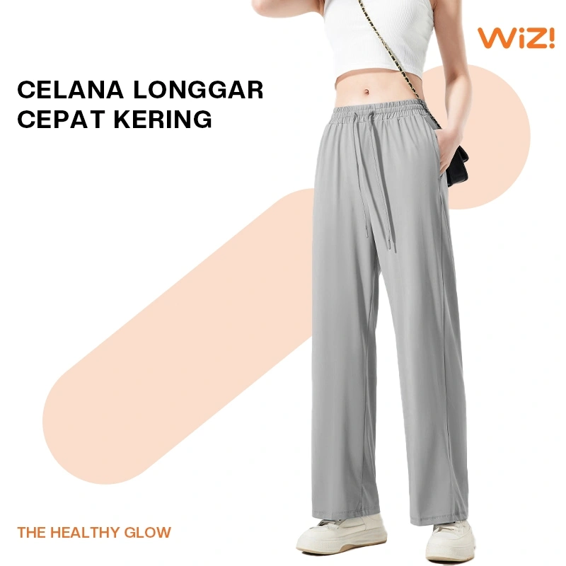 WiZi Celana Olahraga Wanita Jogger Training Pants Dingin Cepat Kering Yang Sejuk Longgar