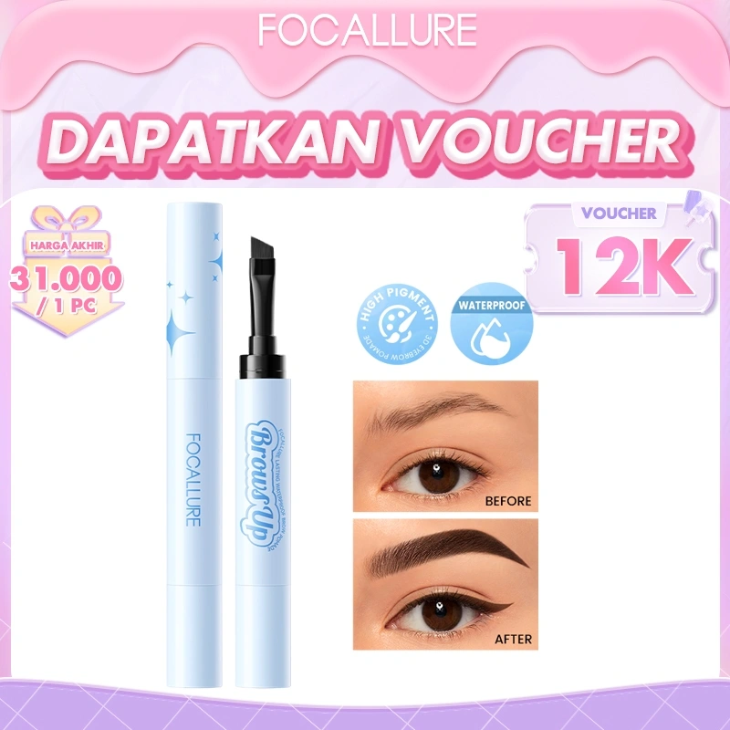 FOCALLURE Pro-stay No Smudge 3D Eyebrow Pomade Cream 2-In-1 Waterproof Sweat-proof Smooth High Pigment Non-caking Eyebrow Cream