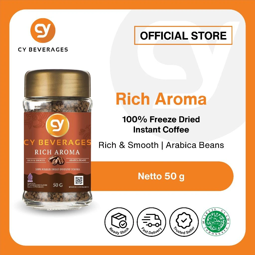 CY Rich Aroma Freeze Dried Instant Coffee 50g - Kopi Instan