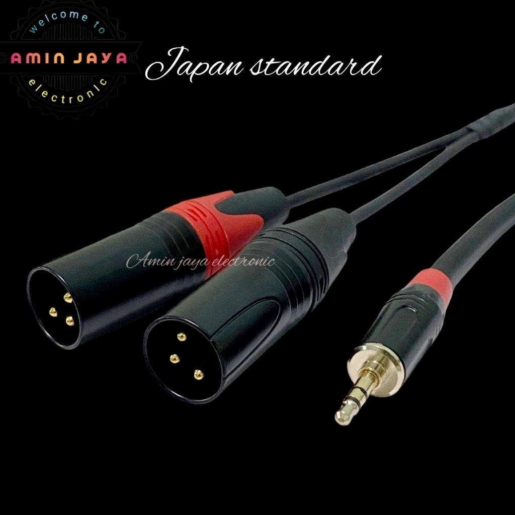 Kabel aux 3,5 to dual xlr male / jack mini stereo xlr male