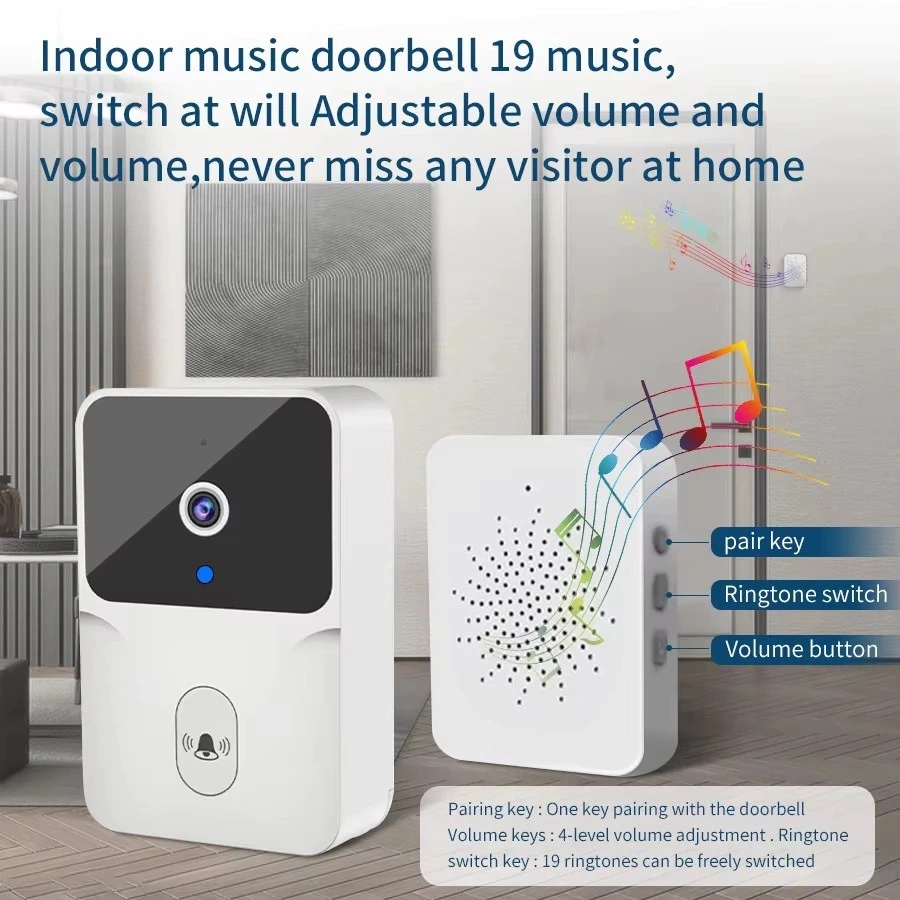 Bell Pintu Camera Smart Wireless Doorbell Camera Waterproof Bel Rumah Wireless Water Proof