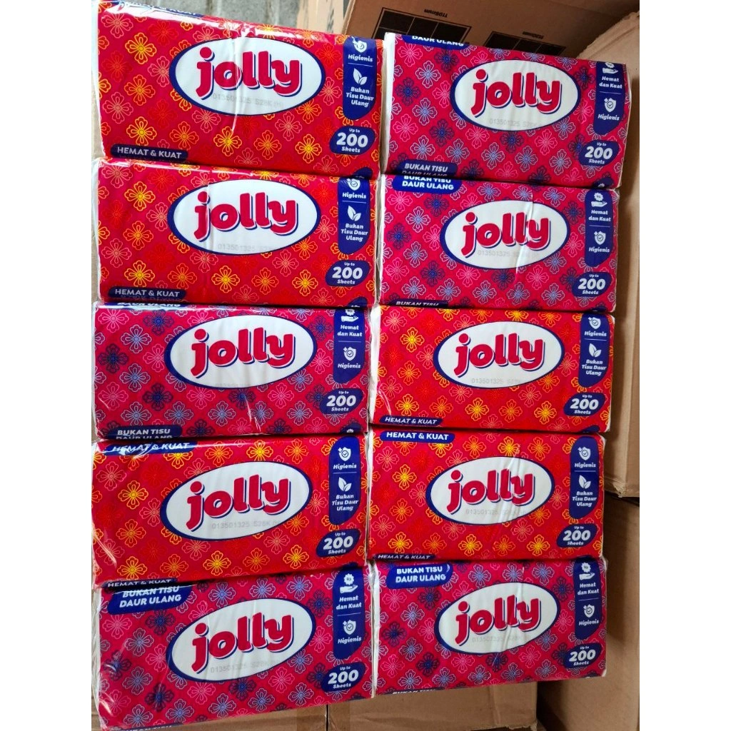 PAKET 10 PCS Tissu Jolly 200 / 180 Sheets 2ply Tisu Tebal