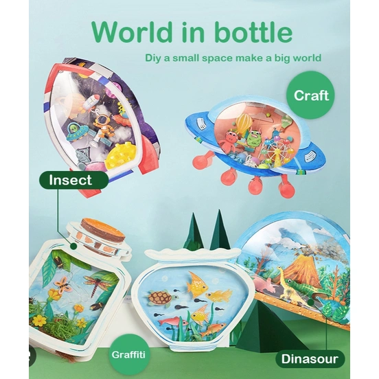 3D Art and Craft - Bugs Jar And Aquarium with Lights - Mainan Edukasi Tangan Anak Keterampilan